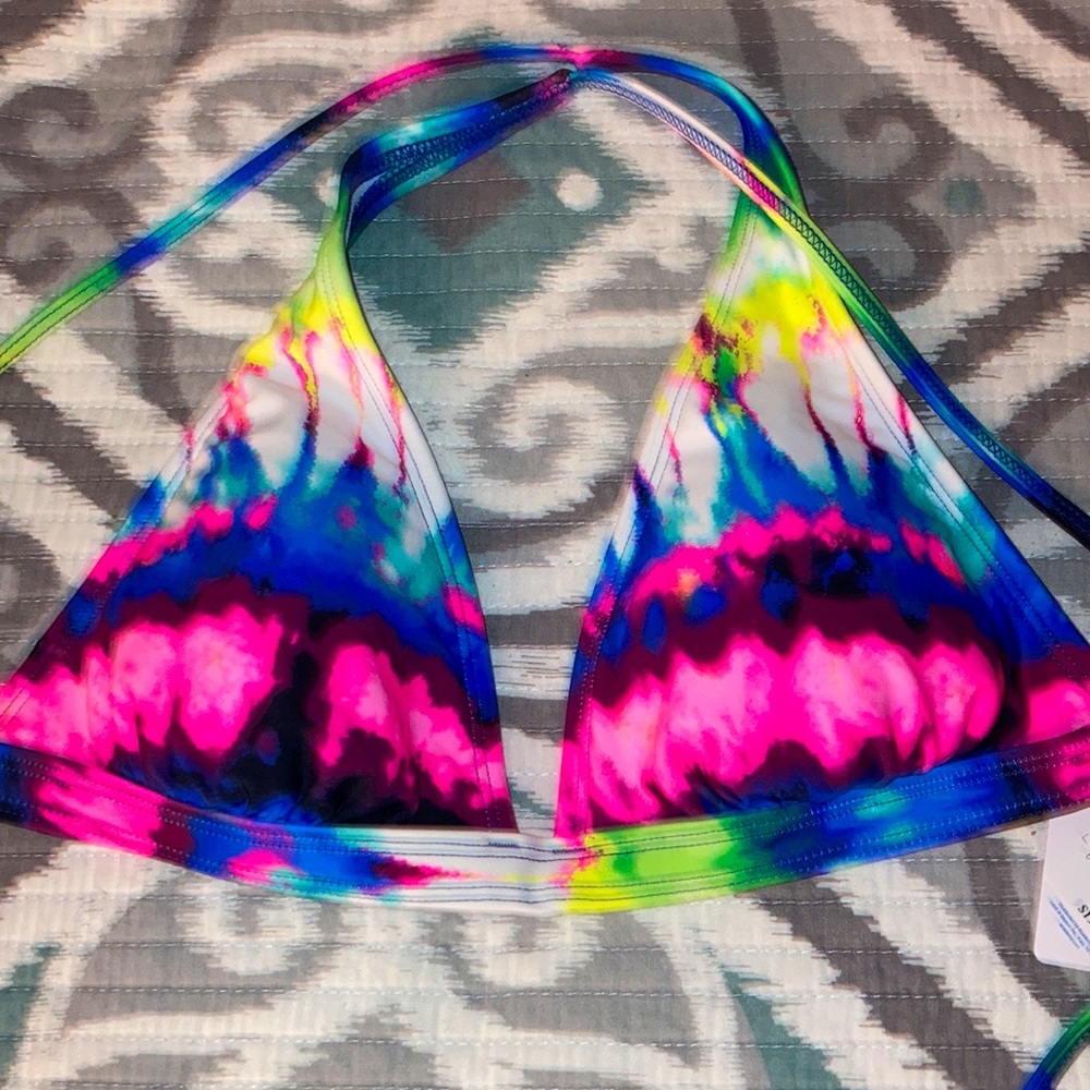 NWT o’rageous tie dye bikini top size M